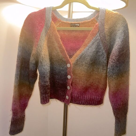 Hollywood Hills Spacedye Cardigan - MultiColor Used Twice Size Medium - Picture 5 of 7